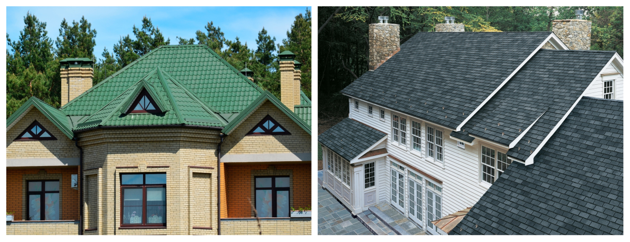 металлочерепица и битумная кровля